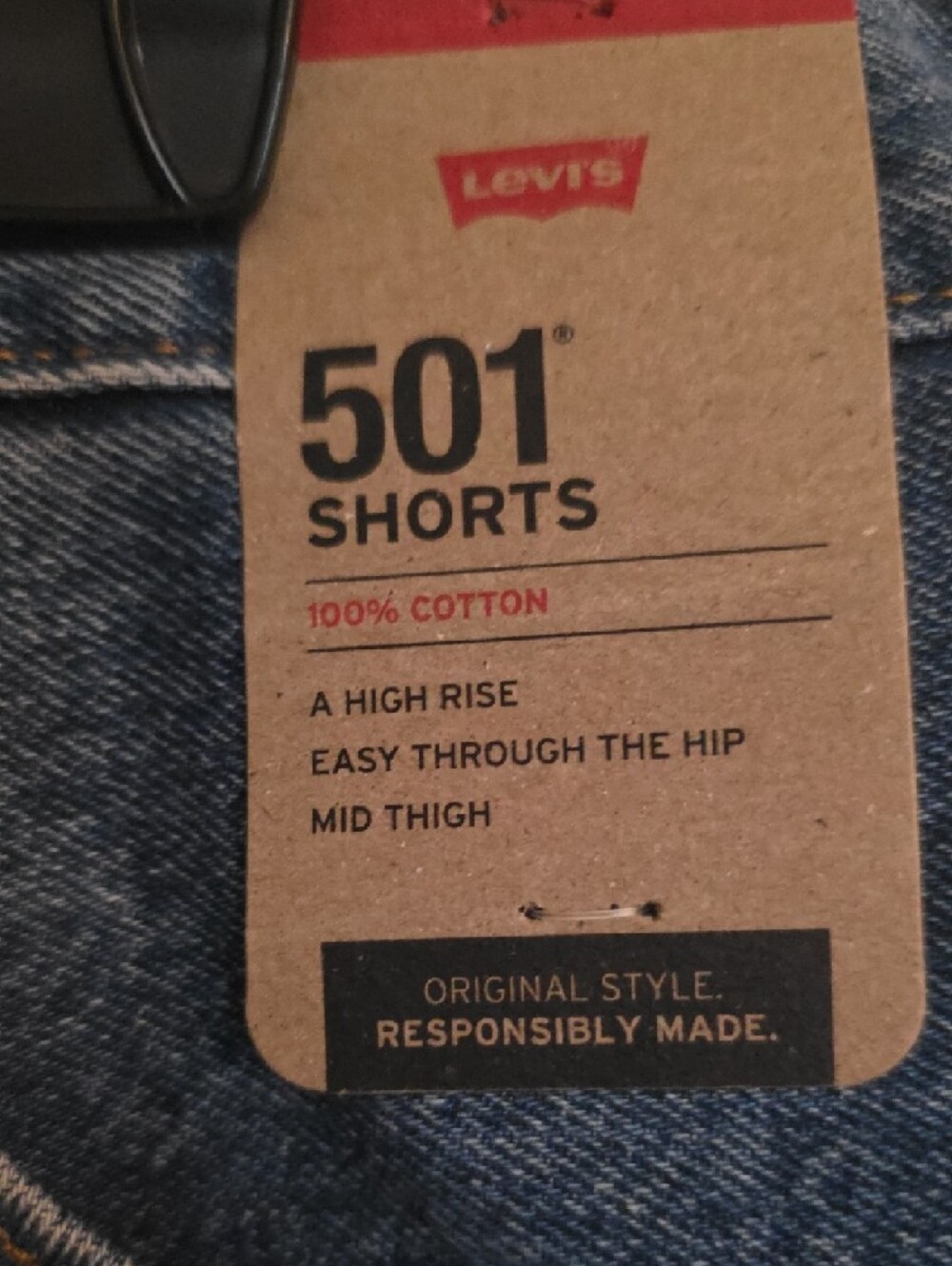Levi's Blue Denim 501 Women’s Jean Shorts 32 - Picture 2 of 7